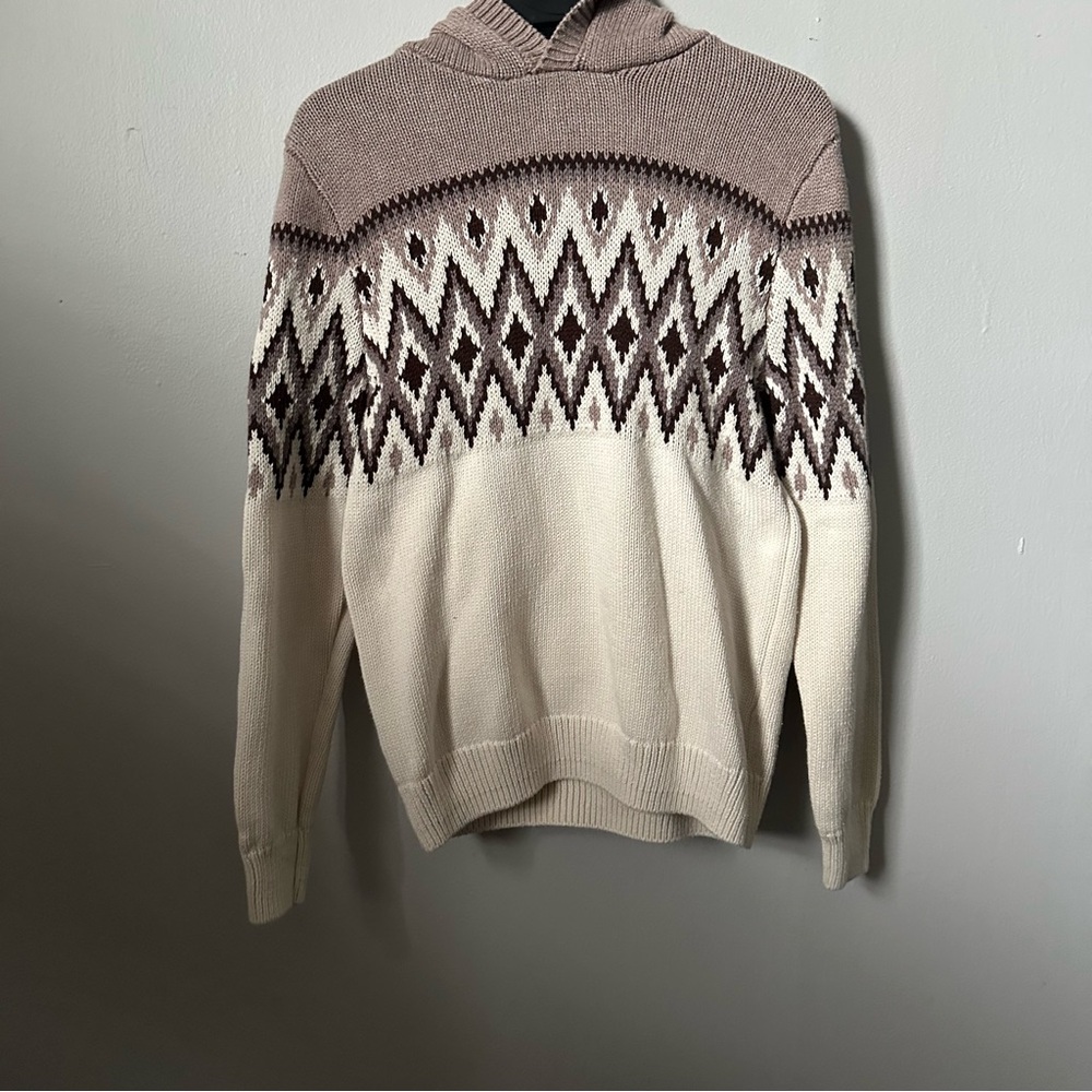 Boys knit Brown and Cream Sweater
